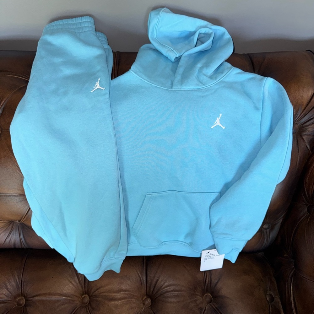 Jordan Light Blue Hoodie and Sweatpants Set